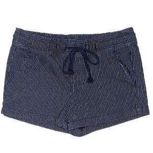 LOFT blue pinstripe shorts with drawstring and pockets